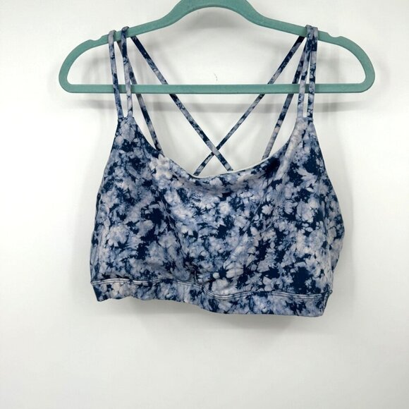 Gap Fit Strappy Sports Bra woman’s size.  l tie dye blue athletic wear - Picture 1 of 7